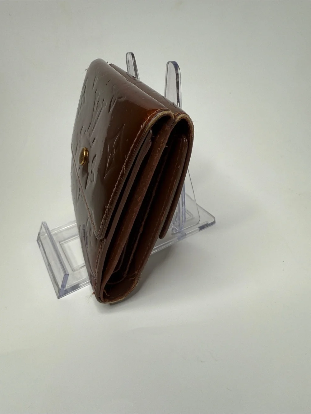 Louis Vuitton Elise Bronze Vernis Monogram Wallet TriFold | Unisex | Pre-Owned |